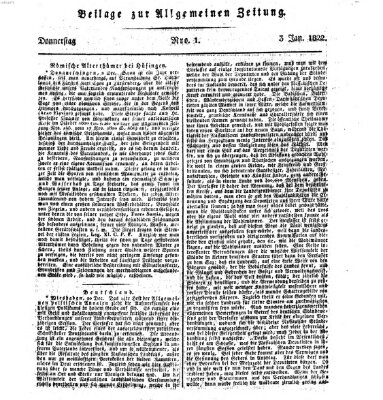 Allgemeine Zeitung Donnerstag 3. Januar 1822