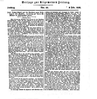 Allgemeine Zeitung Freitag 8. Februar 1822