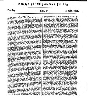 Allgemeine Zeitung Dienstag 12. März 1822