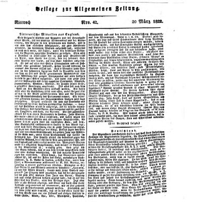 Allgemeine Zeitung Mittwoch 20. März 1822