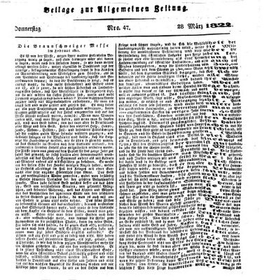 Allgemeine Zeitung Donnerstag 28. März 1822