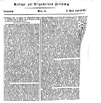 Allgemeine Zeitung Samstag 6. April 1822