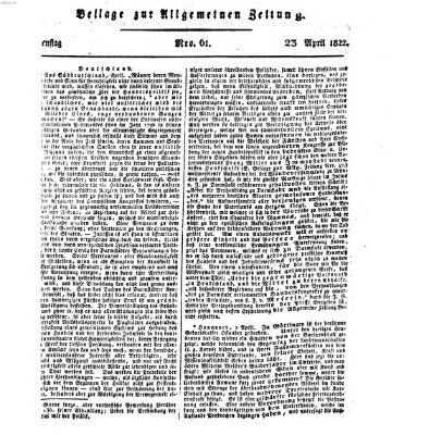 Allgemeine Zeitung Dienstag 23. April 1822