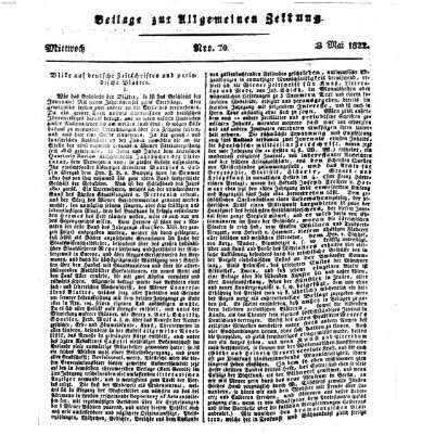 Allgemeine Zeitung Mittwoch 8. Mai 1822