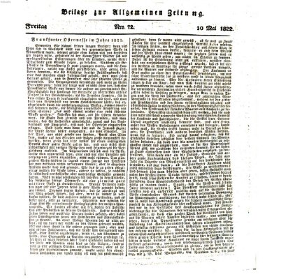 Allgemeine Zeitung Freitag 10. Mai 1822