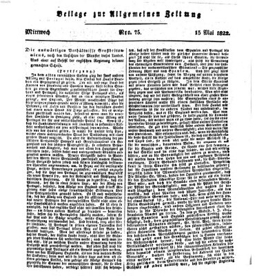 Allgemeine Zeitung Mittwoch 15. Mai 1822