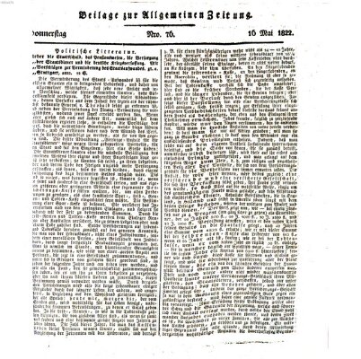 Allgemeine Zeitung Donnerstag 16. Mai 1822