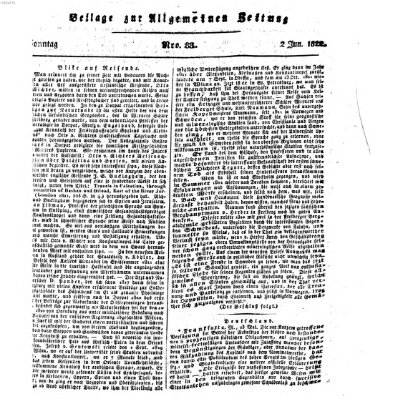 Allgemeine Zeitung Sonntag 2. Juni 1822