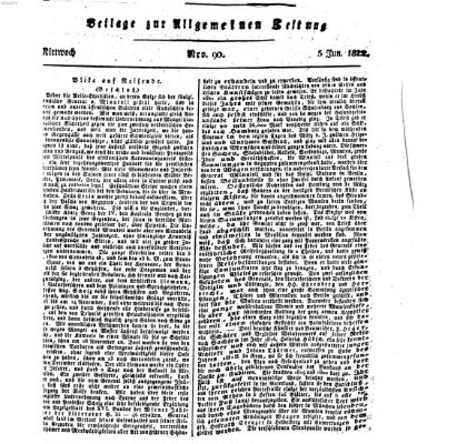 Allgemeine Zeitung Mittwoch 5. Juni 1822