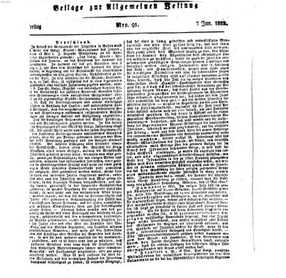 Allgemeine Zeitung Freitag 7. Juni 1822