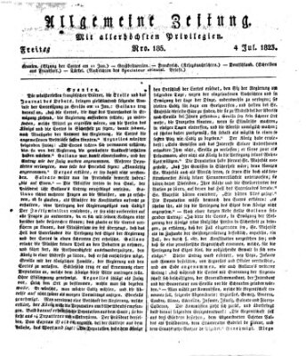 Allgemeine Zeitung Freitag 4. Juli 1823