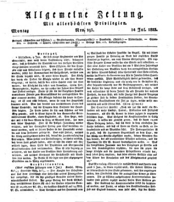 Allgemeine Zeitung Montag 14. Juli 1823