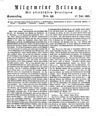 Allgemeine Zeitung Donnerstag 17. Juli 1823