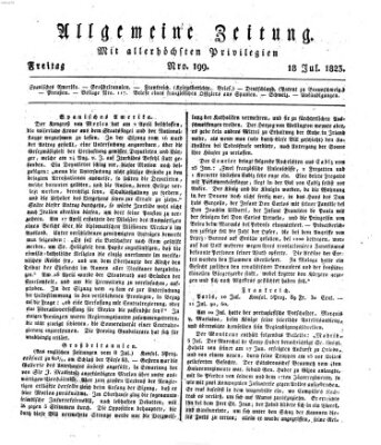 Allgemeine Zeitung Freitag 18. Juli 1823