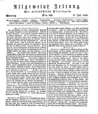 Allgemeine Zeitung Montag 21. Juli 1823