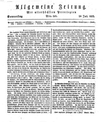 Allgemeine Zeitung Donnerstag 24. Juli 1823