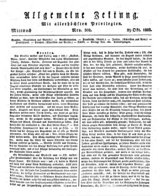 Allgemeine Zeitung Mittwoch 29. Oktober 1823