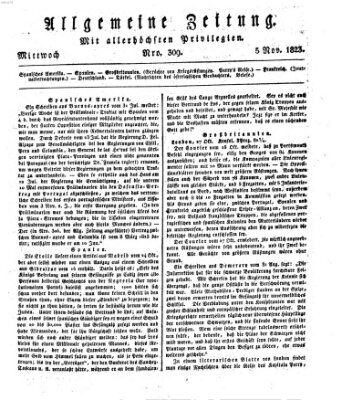 Allgemeine Zeitung Mittwoch 5. November 1823