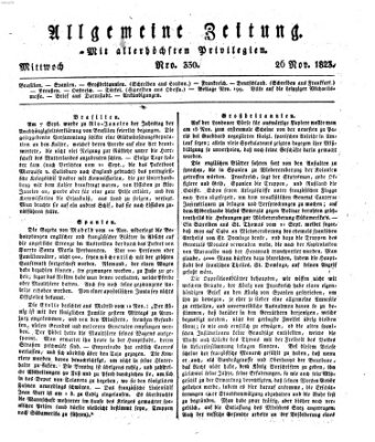 Allgemeine Zeitung Mittwoch 26. November 1823