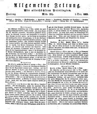 Allgemeine Zeitung Freitag 5. Dezember 1823
