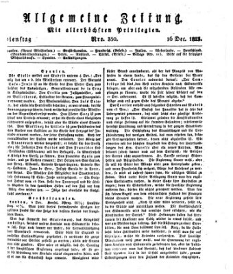 Allgemeine Zeitung Dienstag 16. Dezember 1823