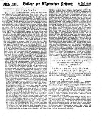 Allgemeine Zeitung Donnerstag 10. Juli 1823