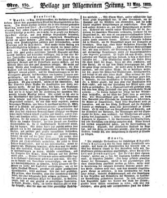 Allgemeine Zeitung Freitag 22. August 1823