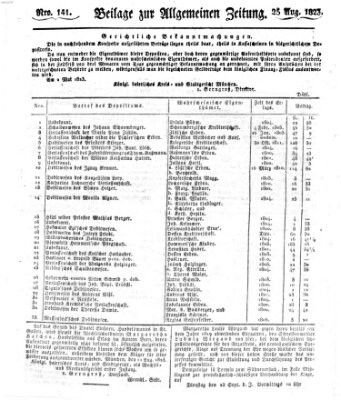 Allgemeine Zeitung Montag 25. August 1823