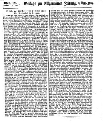 Allgemeine Zeitung Mittwoch 10. September 1823