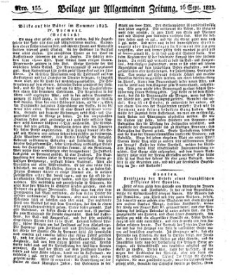 Allgemeine Zeitung Dienstag 16. September 1823