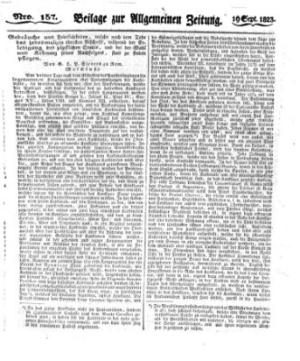 Allgemeine Zeitung Freitag 19. September 1823