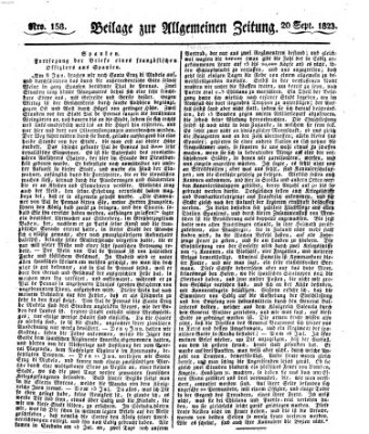 Allgemeine Zeitung Samstag 20. September 1823