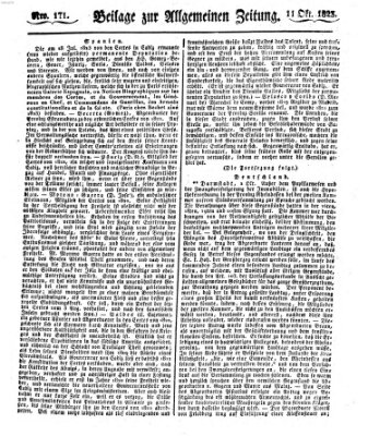 Allgemeine Zeitung Samstag 11. Oktober 1823