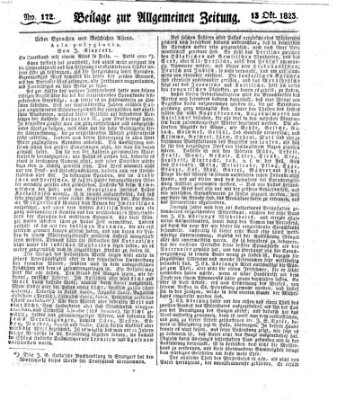 Allgemeine Zeitung Montag 13. Oktober 1823