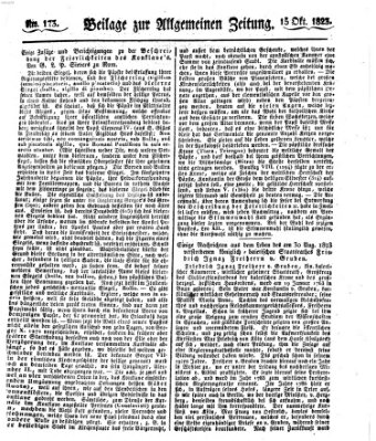 Allgemeine Zeitung Mittwoch 15. Oktober 1823