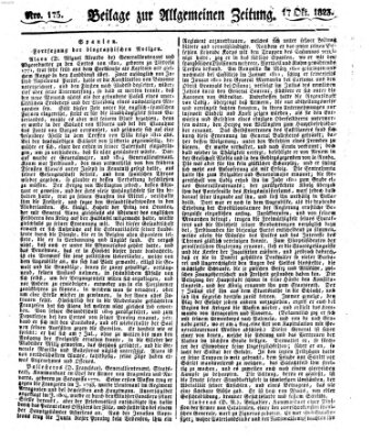 Allgemeine Zeitung Freitag 17. Oktober 1823