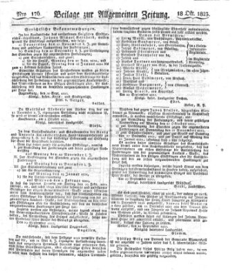 Allgemeine Zeitung Samstag 18. Oktober 1823