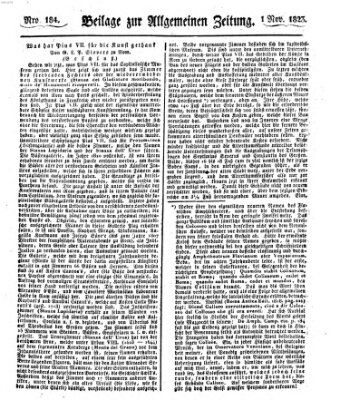 Allgemeine Zeitung Samstag 1. November 1823