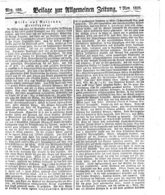 Allgemeine Zeitung Freitag 7. November 1823