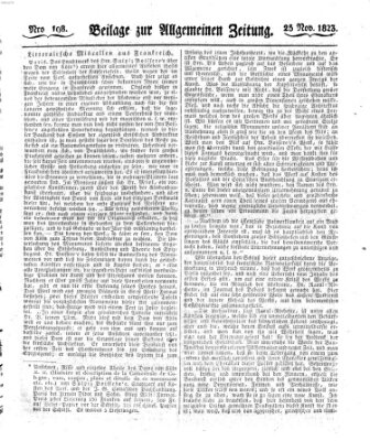 Allgemeine Zeitung Dienstag 25. November 1823