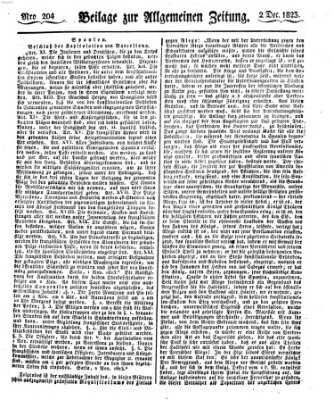 Allgemeine Zeitung Dienstag 2. Dezember 1823