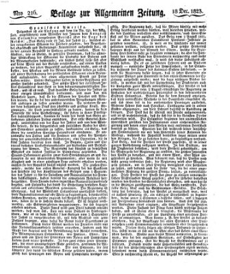 Allgemeine Zeitung Donnerstag 18. Dezember 1823