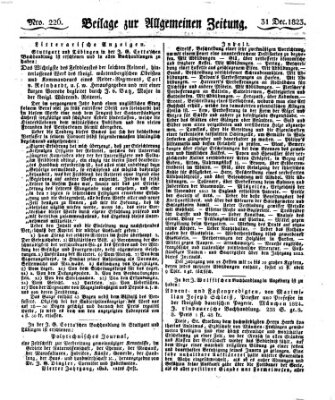 Allgemeine Zeitung Mittwoch 31. Dezember 1823