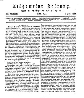 Allgemeine Zeitung Donnerstag 8. Juli 1824