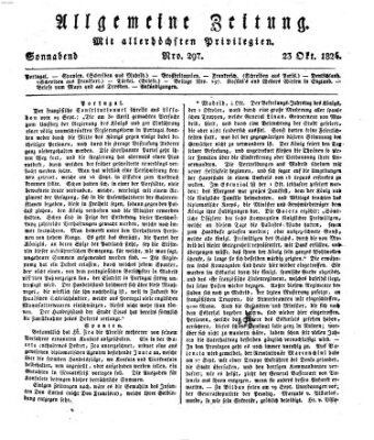 Allgemeine Zeitung Samstag 23. Oktober 1824