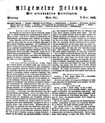 Allgemeine Zeitung Montag 6. Dezember 1824