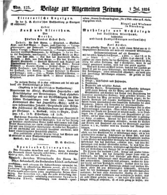 Allgemeine Zeitung Donnerstag 1. Juli 1824