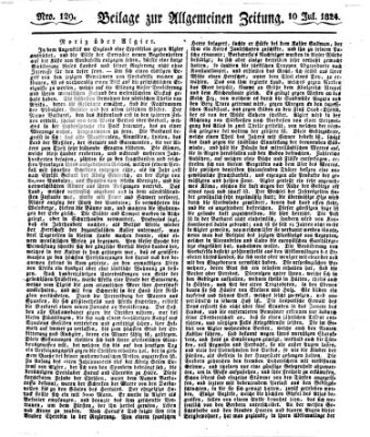 Allgemeine Zeitung Samstag 10. Juli 1824