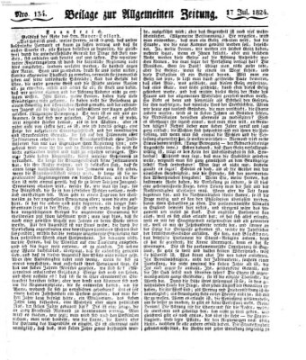 Allgemeine Zeitung Samstag 17. Juli 1824