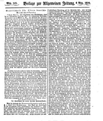 Allgemeine Zeitung Mittwoch 4. August 1824